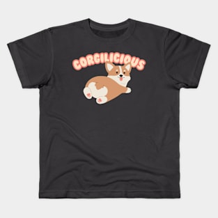 Corgilicious Corgi Dog - Cute Cartoon Pup Kids T-Shirt